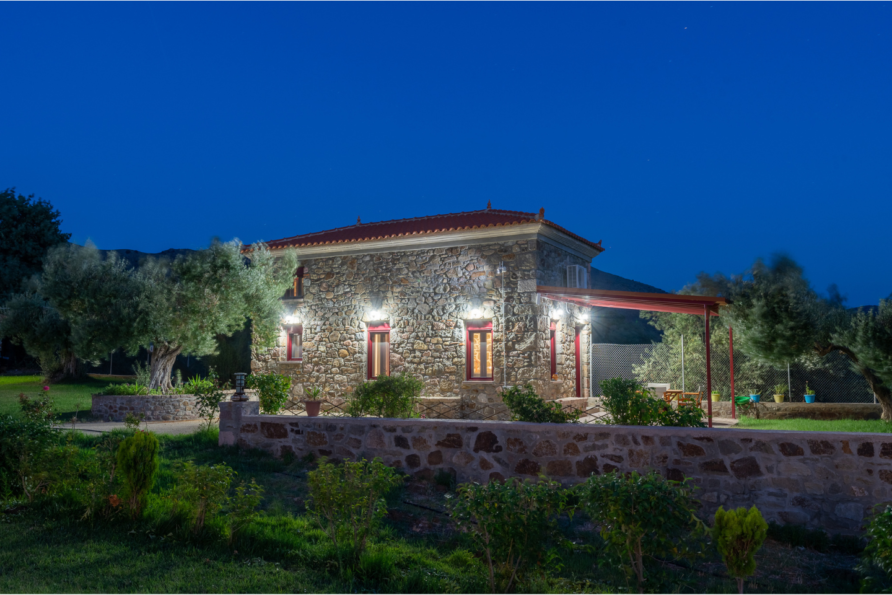 Stone Villa w/ Pool, 10′ to Skala Eressos Beach